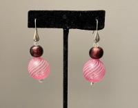 Earrings Pink Plum (EB11-5) by Leslie Genninger