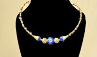 Necklace Blue Choker (NR22) by Leslie Genninger