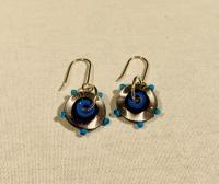 Earrings Single Bead Violet (T12) by Heather Trimlett