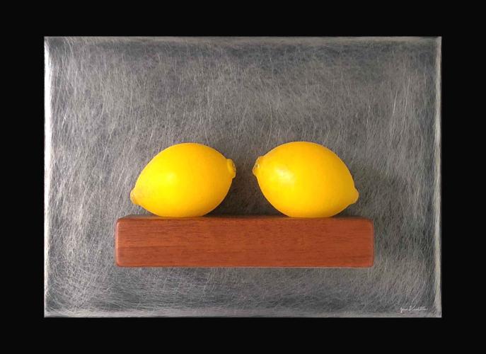 Two Lemons Still-Life by Jen Violette