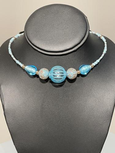 Necklace Turquoise Choker  (NR22 - 2) by Leslie Genninger